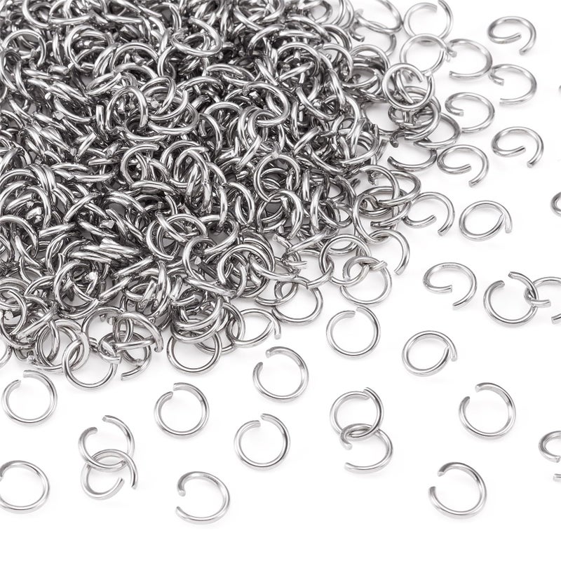 Craftdady 1000Pcs Stainless Steel Open Jump Rings 10mm Round 1.4mm Thick Connector Rings for Jewelry Making - Image 1